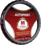 Оплетка на руль Autoprofi АР-156 M Dark grey M 37—39 см натуральная кожа серый