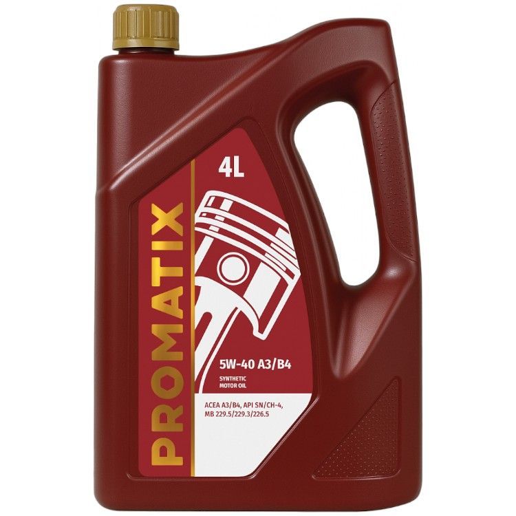 PROMATIX A3/B4 5W-40 API SN/CH-4; ACEA A3/B4 синтетическое 4 л PX1054